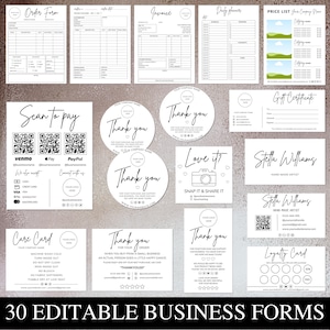 Small Business Bundle I Canva Template I Rechnungsvorlage I Bestellschein I Preisliste I Scan-to-Pay I Pflegeanleitung I Kundenkarte