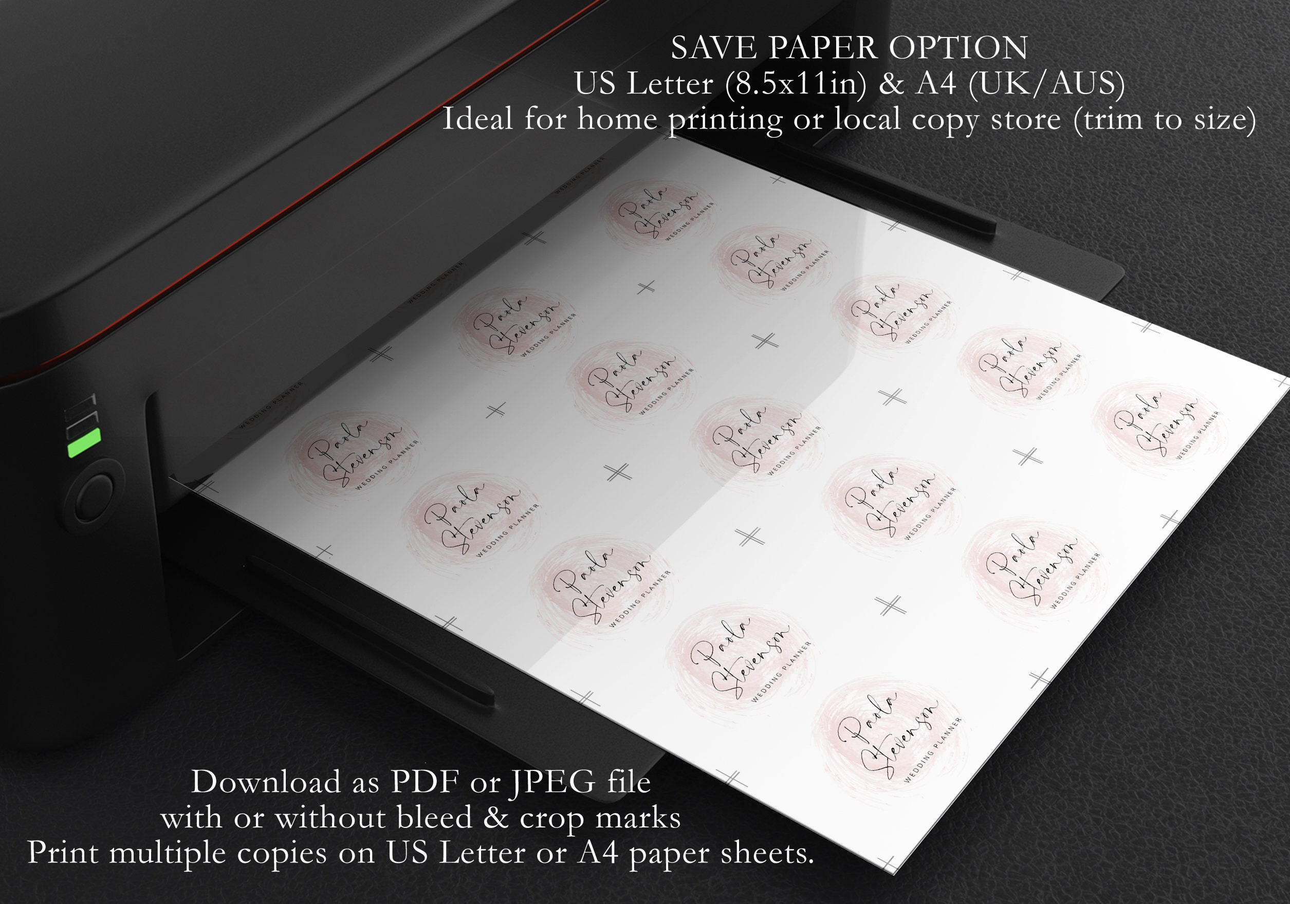 Print at home free business card template