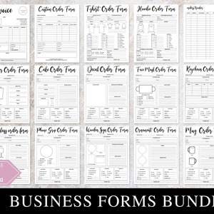 16 Bestellscheine Bundle, Kuchen Canva Vorlage, Rechnungsvorlage, Tumbler-Shirt-Kuchen Bestellschein, Benutzerdefiniertes Small Business Form, Bestellformulare