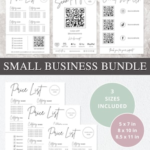 price list template, qr code sign, canva template, small business, scan to pay sign, Payment Sign, custom business sign, venmo sign, scan to pay template, social media sign, cashapp scan and pay, connect with us, Digital Download