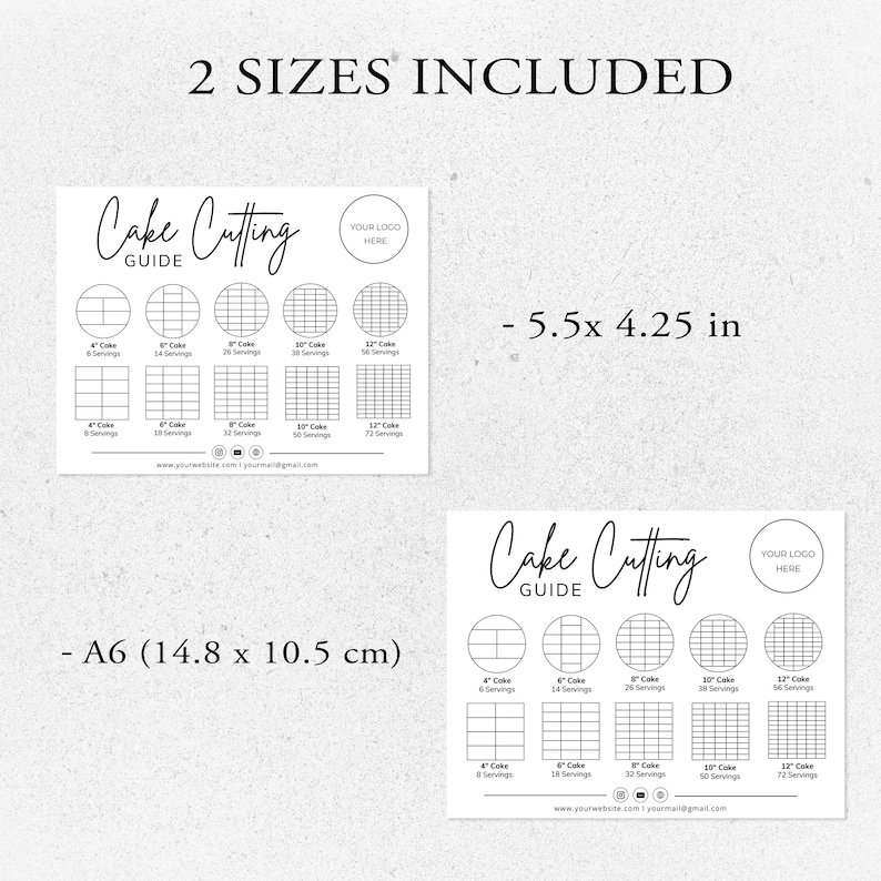 cake care card, instant download, cake cutting guide, care instructions, small business, cake cutting set, canva template, bakery care card, cake care guide, cake portion guide, cake business, thank you cards, editable template