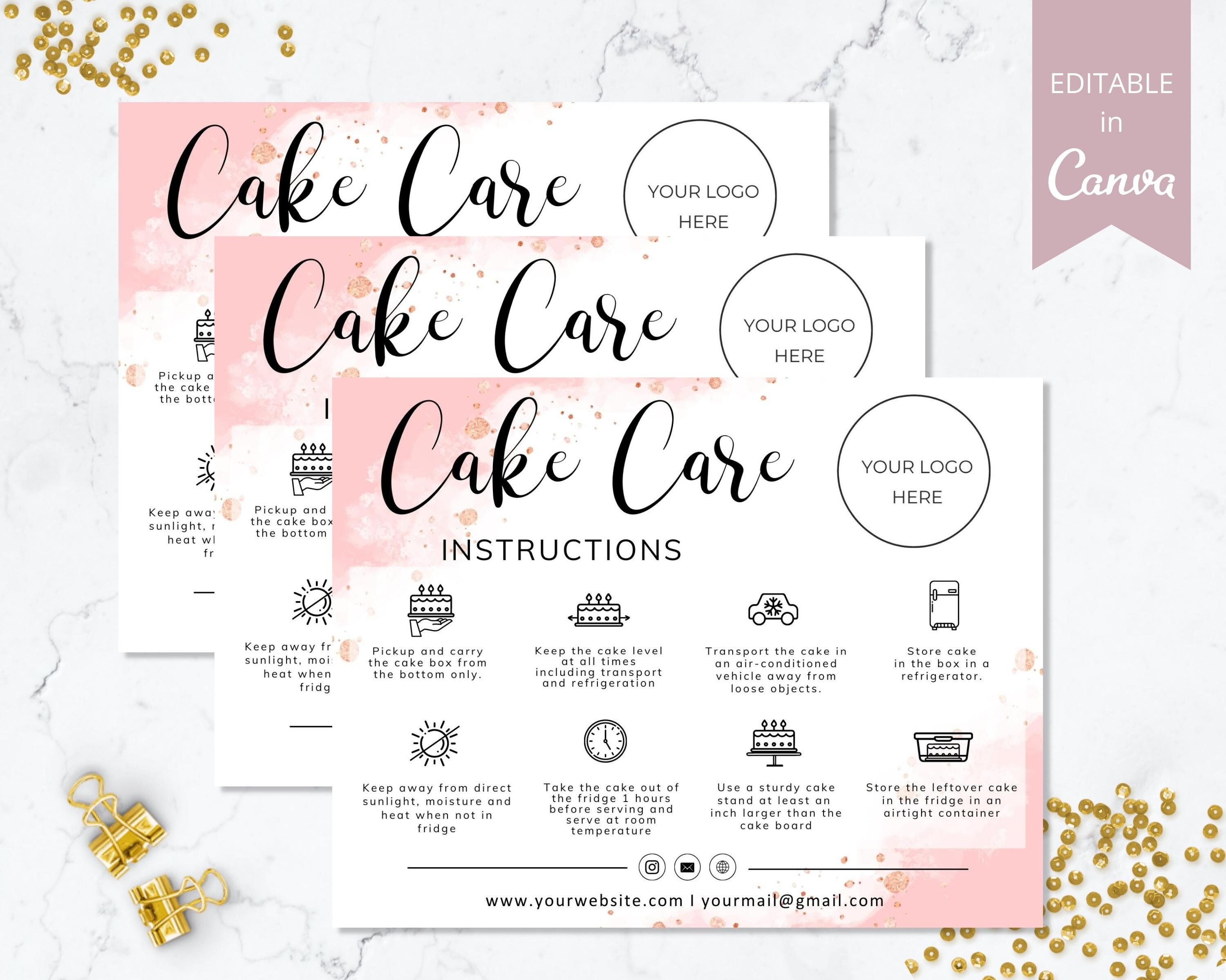 Invitations & Announcements TDS05 Cake Transport Instructions Wedding