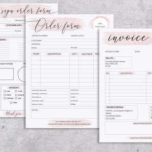15 Editable Order Forms Bundle I Canva Template I Invoice Template I ...