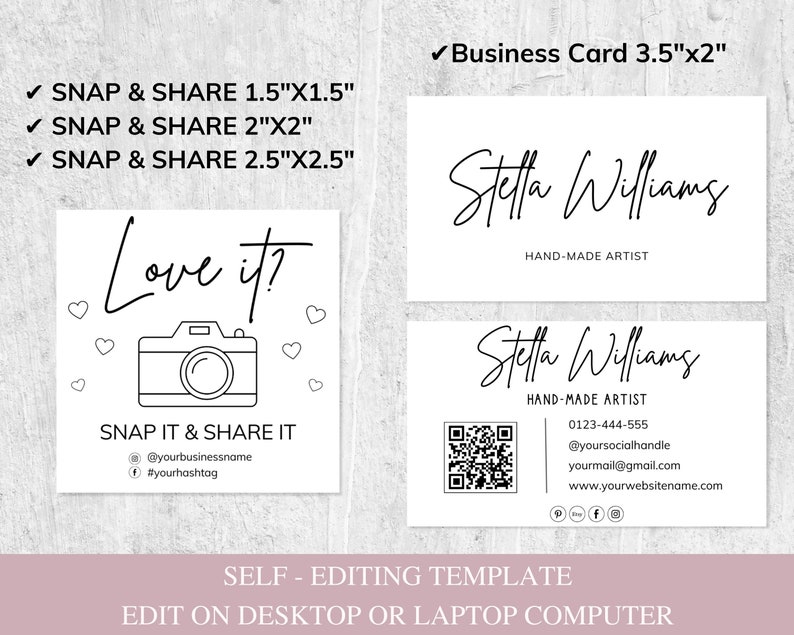 clothing business bundle, clothing labels, daily planner, gift certificate, business cards, care instructions, tshirt order form, washing instructions,  invoice template, Price List, Qr Code Sign