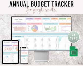 Annual Budget Spreadsheet - Monthly Bill Debt Savings Tracker - Couple Financial Planner Google Sheets