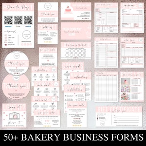 Cake Business Cards I Editable Canva Template, QR Code Sign, Invoice Template, Order Form, Cake Care Instruction, Price List, Daily Planner