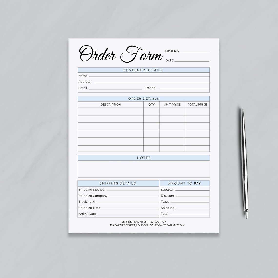 Order Form 8