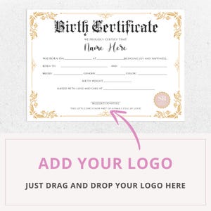 editable canva template, pupy birth certificate, dog birthday, 	
cat certificate, pet adoption