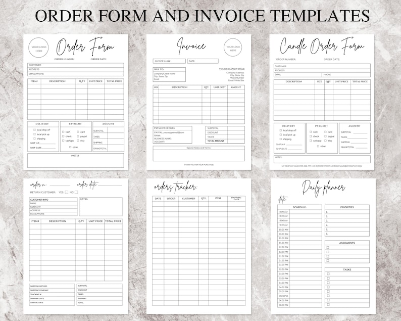 Candle Business Bundle I Editable Canva Template, Invoice Template ...