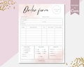 Order Form Template Editable, Small Business Order Forms, Customer Order Form Printable, Purchase Order Form Canva Template. DTP-004