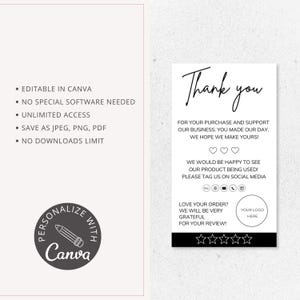 room spray diffuser, care card, canva template, care instructions