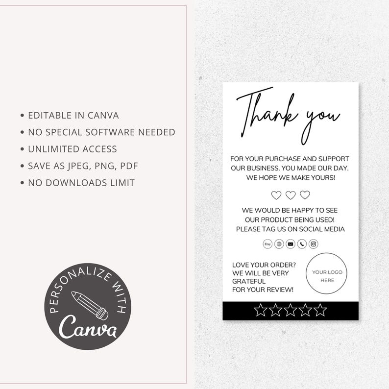 room spray diffuser, care card, canva template, care instructions