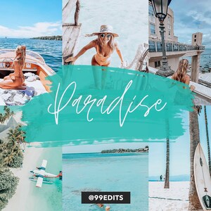 7 Mobile Lightroom Presets, Paradise Presets, Mobile Presets, Summer Travel Presets For Instagram Blogger, Photo Editing Lightroom