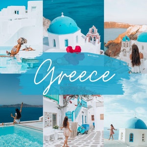 7 Lightroom Mobile Presets, Greece Lightroom Presets, Summer Presets, Instagram Presets, Travel Presets, Lightroom Filters, Blogger Presets