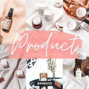 5 Lightroom MOBILE Presets / Produktfotografie Lightroom Presets / Bright Clean Studio Boutique Presets / Presets für Instagram Business