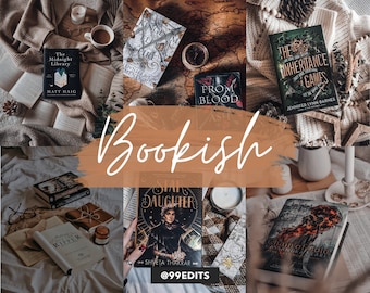 4 Lightroom Presets for Bookstagram | Book Aesthetic Photo Filters | Mobile Desktop Book Presets | Instagram Moody Warm Book Filters