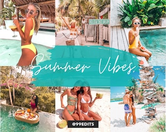 10 Mobile Lightroom Presets, Summer Vibes Presets, Blogger Presets, Summer presets, Instagram Presets, Travel Presets, Summer Filters