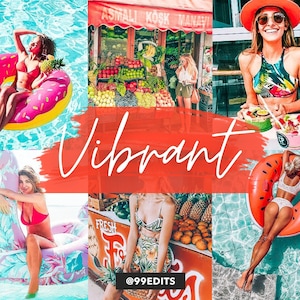 7 Lightroom Mobile Presets, Vibrant Presets Vsco Filters Presets Instagram Filters Blogger Influencer Presets Summer Presets DNG Presets