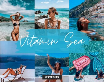 7 Mobile Lightroom Presets, Airy Tones Beach Presets, Sea Bright Filters, Summer Presets for Instagram, Bright and Vibrant photo filters