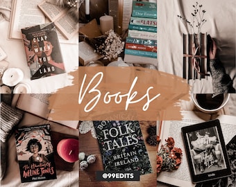 Presety Lightroom dla Bookstagram | Filtry mobilne do fotografii książkowej (DNG)