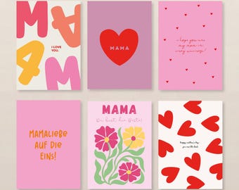 MUTTERTAG - DIN A6 | Grußkarte, Postkarte, Muttertag, Mama, Geschenk, Kleine Freude, Mothersday, Mama ist die Beste, Alles Liebe