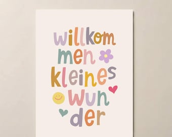 GEBURT - DIN A6 | Grußkarte, Postkarte, Geburt, Baby, Geschenk, Kleine Freude, Geburtstag, Hello Baby, Willkommen, Girl, Boy, Junge, Mädchen
