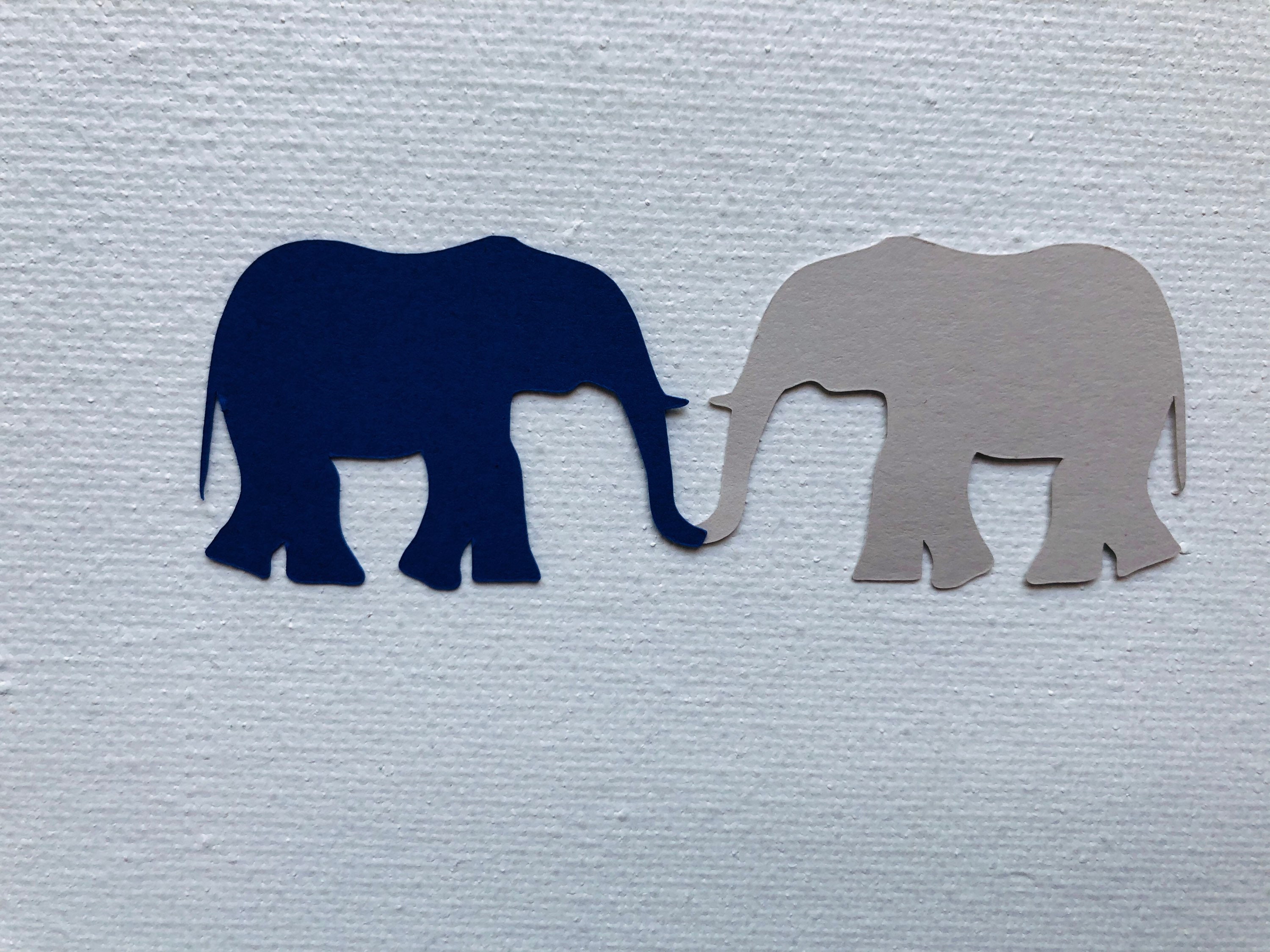 Elephants Die Cut Cardstock Elephants Paper Elephants for Etsy