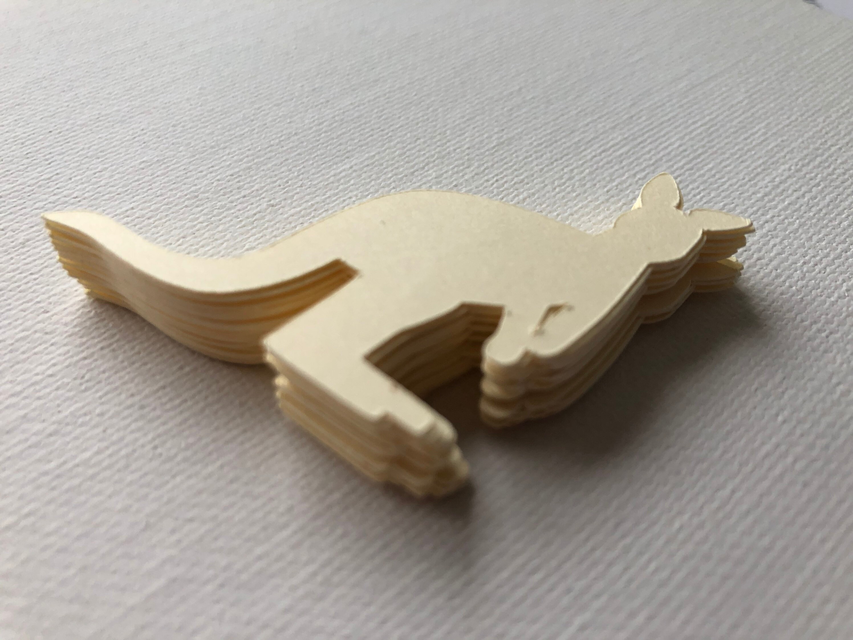 Kangaroo Die Cut Cardstock Kangaroo Paper Kangaroo for Etsy