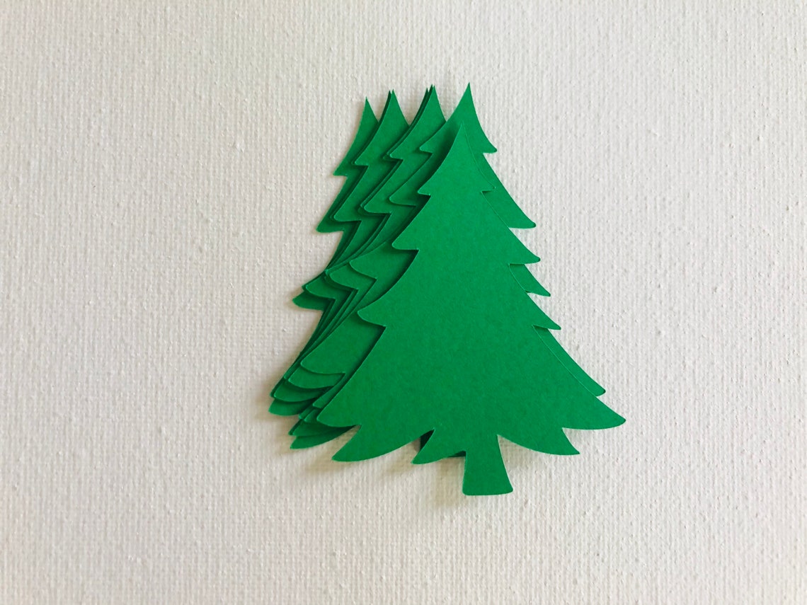 Pine Tree Die Cut Christmas Tree Die Cardstock Pine Trees Etsy