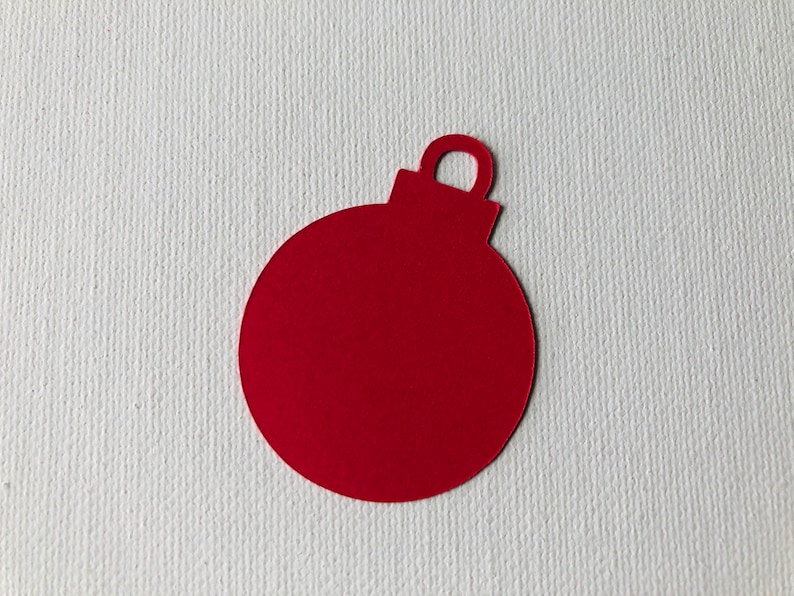Christmas Ornament Die Cut Cardstock Christmas Ornament Etsy