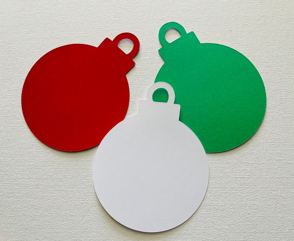 Christmas Ornament Die Cut Cardstock Christmas Ornament Etsy