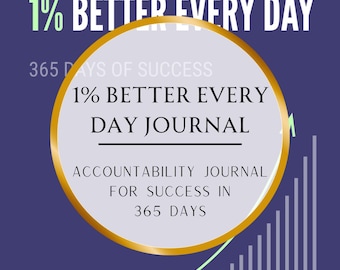 1% migliore ogni giorno - / Produttività, successo, crescita quotidiana / Tracker di auto-miglioramento per persone ad alte prestazioni / Tracker di 365 giorni