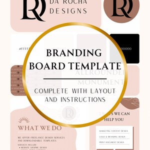 Branding Board / Branding Kit Canva Template - Digitaler Download mit Anleitung und Layout inklusive