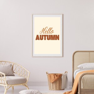 Felicidad otoñal: Hola otoño imprimible A4 carteles de otoño/otoño - Descargas digitales instantáneas