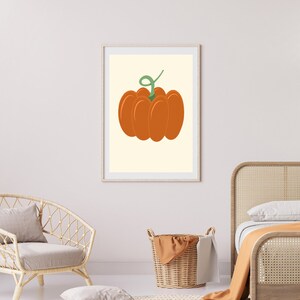 Felicidad otoñal: Carteles de otoño/otoño A4 imprimibles con calabaza - Descargas digitales instantáneas