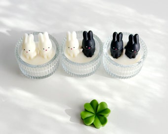 Mini Twins Bunny Candle | Soywax Bunny Candle | Rabbit Candle | Tealights | Baby Shower Favors | Birthday Favors |