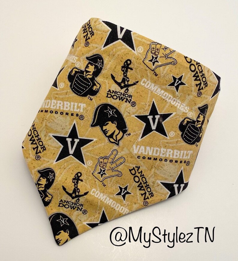 Vanderbilt Hund Bandana Vandy Hund Bandana Commodore Hund Etsy