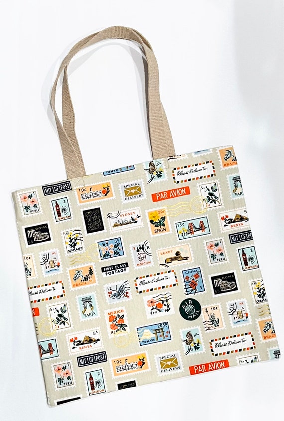 Cotton Canvas Tote Bag with Inside Zipper Pocket