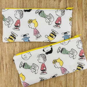 Peanut Pals Sketch Print Zipper Pencil Pouch