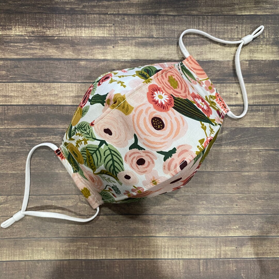 Rifle Paper Garden Party in Rose Print Cotton 3D Mask Etsy