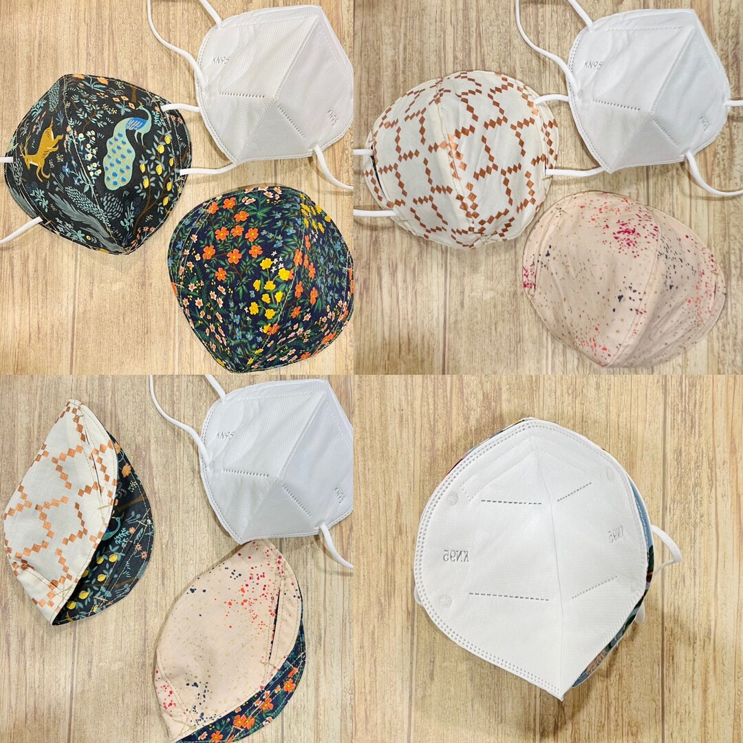 KN95 Face Mask Cover Rifle Paper Peacock/copper Square and Wildwood