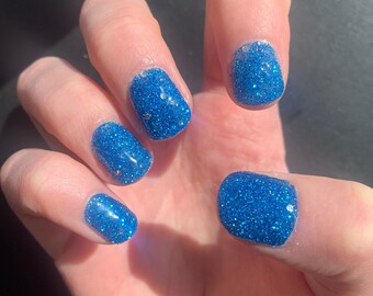 Ocean Glitter | Blue Glitter Nails | Glitter Nails | Sparkly Nails | Trendy Nails | Press on Nails | Handmade Nails | Prom Nails | Blue