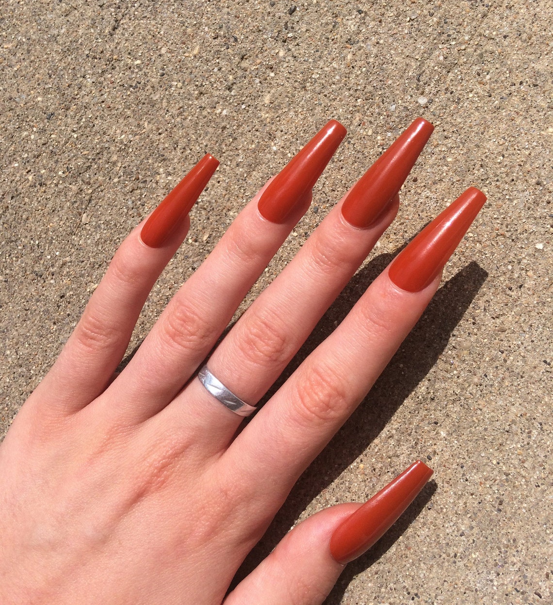 Toffee Ballerina / Uñas de bailarina largas / Uñas de caramelo Etsy