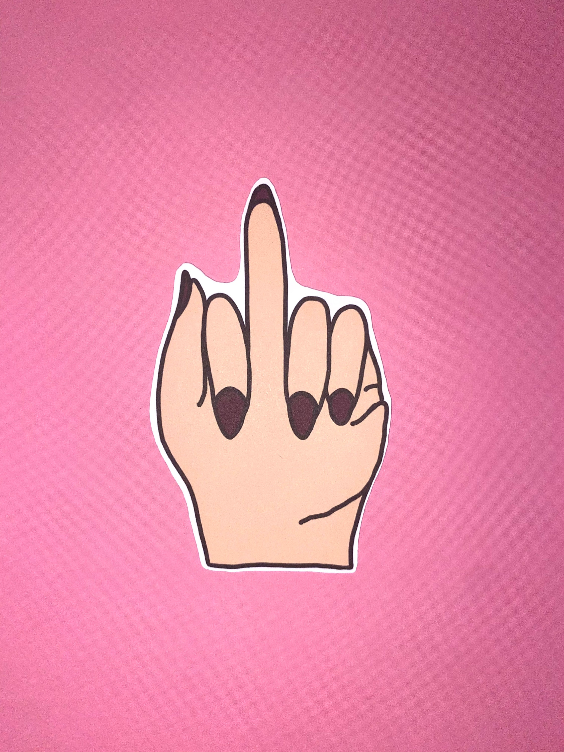 Middle Finger Stickers - Etsy, image size:2250x3000