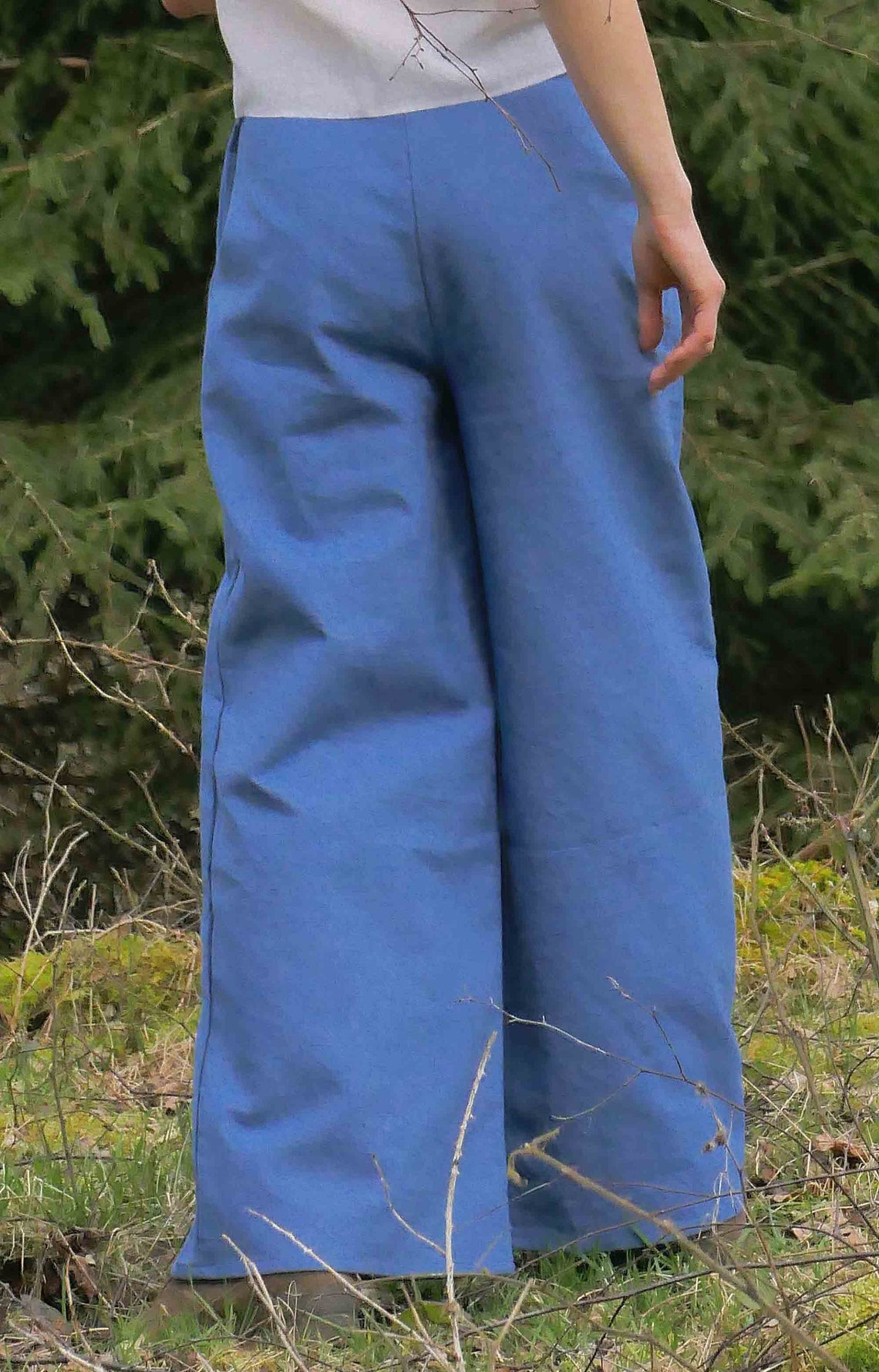 Linen Pants Flood Etsy