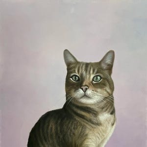 Portrait personnalisé à l'huile d'animal de compagnie, peinture de chat sur toile, oeuvre d'art de chat, peinture d'animal de compagnie personnalisée, peinture de portrait de chien, cadeau commémoratif de perte d'animal de compagnie