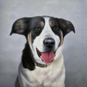 Custom Pet Oil Portrait,100% Hand Painted Pet Painting,Dog Portrait Painting on Canvas,Realistic Pet Portrait,Pet Oil Painting,Pet Loss Gift