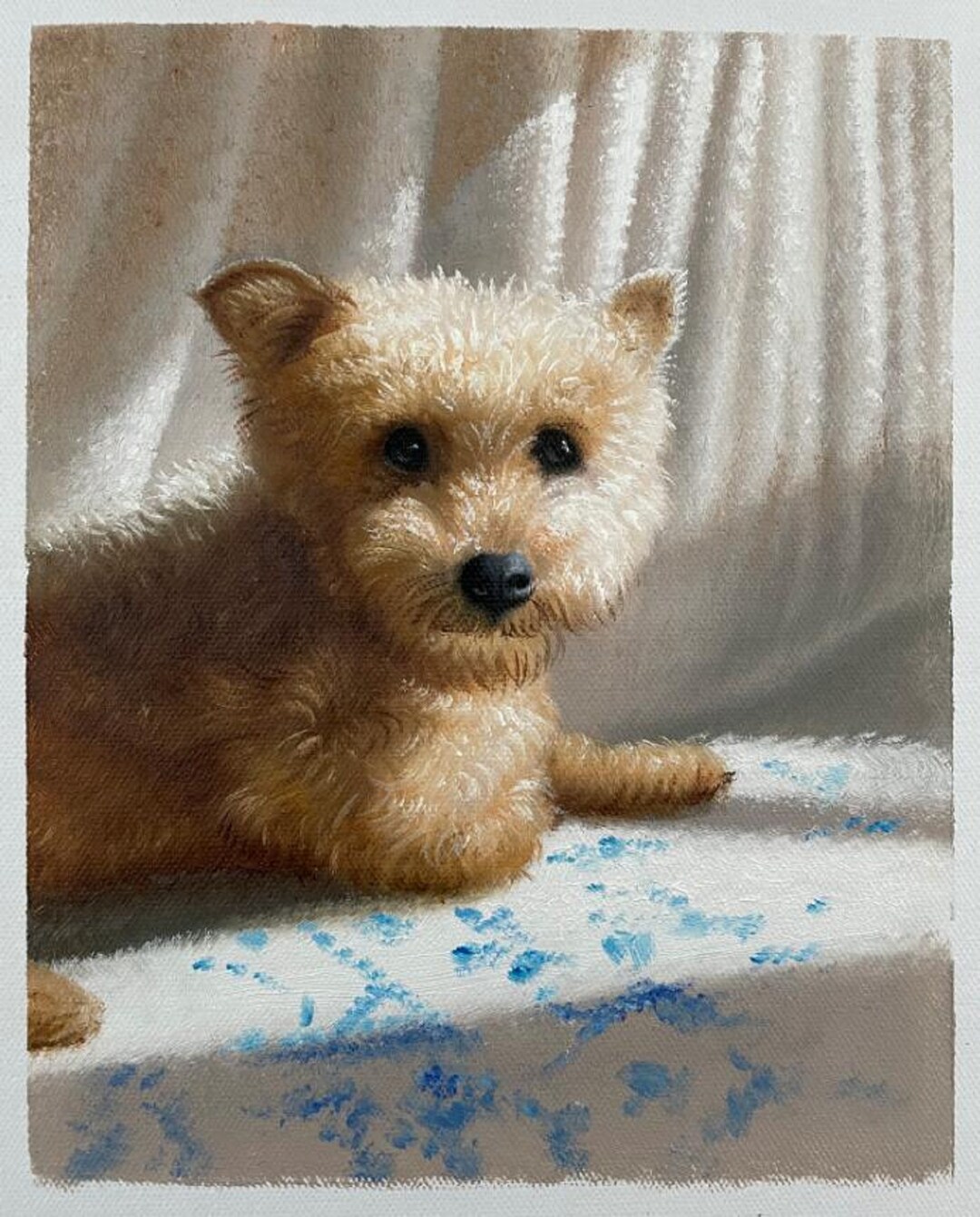 Pet Portrait Custom Dog Portrait Painting on Canvas Etsy