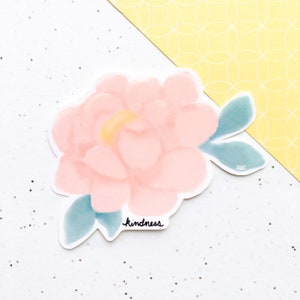 Bloem waterdichte pastelsticker | Vriendelijkheid bloem waterfles Hydroflask notebook laptop sticker