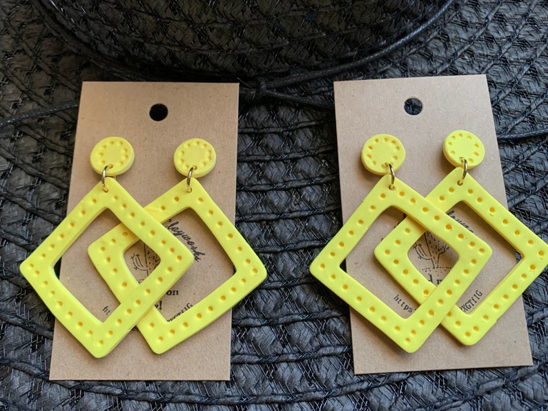 Yellow diamond hoops
